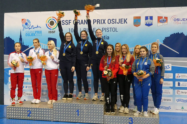 Svenskt lagguld luftgevär Osijek Grand Prix
