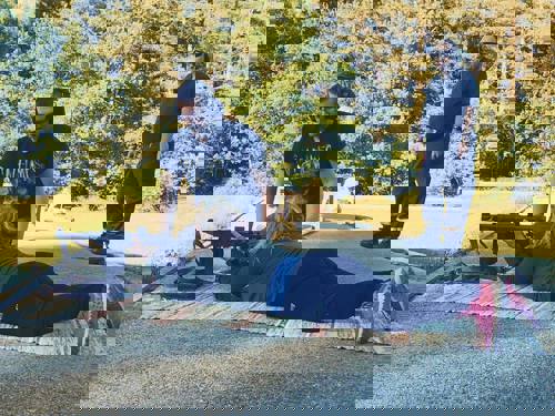 Ingemar som överser k-pistskyttet på skjutvallen